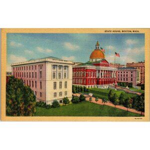Post Cards State House Boston Massachusetts on John Hancock Estate (PC160)